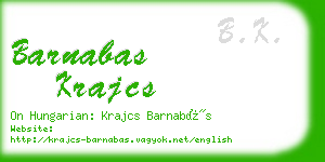 barnabas krajcs business card